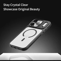 Rock Guard sērijas magnētiskais viedtālruņa apvalks Iphone 17 Pro Max caurspīdīgs-melns