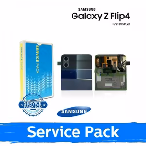 LCD Displejs Saderīgs ar Samsung F721 Z Flip4 (OUTER) Ar Frame / Zils / (Service Pack)