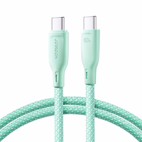Joyroom Multi-Color Series S-A34 USB-C / USB-C PD 60W kabelis 1m - zaļš