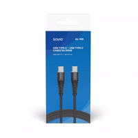 Savio CL-159 USB cable 1 m USB 2.0 USB C - USB C melns