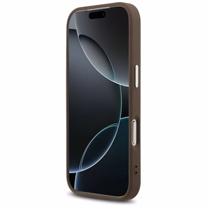 Guess 4G Big 4G Classic Logo viedtālruņa apvalks iPhone 17 Pro - brūns - sudrabains