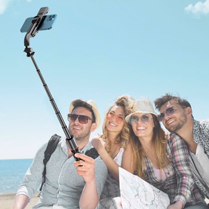 Tech-Protect L05S Bluetooth selfie nūja statīvs un LED gaisma melna