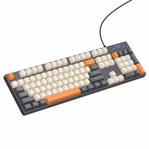 Vadu QWERTY tastatūra Hoco GM61, trīskrāsu (balta, pelēka, oranža)