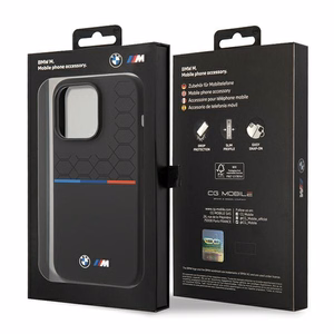 BMW silikona raksta viedtālruņa apvalks iPhone 15 Pro - melns