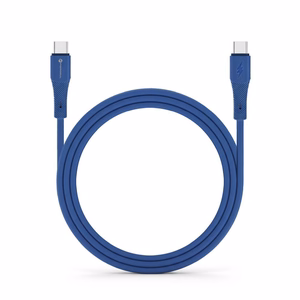 Kabeļa savienojums no USB C uz USB C Forcell F-Energy QC4.0 PD 3A 60W Silikona 1 m C344 tumši zils