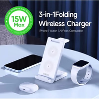 Bezvadu lādētājs Dux Ducis "W10-A 3in1" Balts 15W (priekš iPhone / Apple Watch / Airpods)