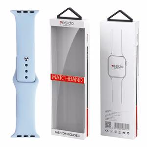 YESIDO WB44 SILIKONA SIKSNIŅA FOR iWATCH S 42/44/45 (97+118) #65 LIGHT zils