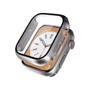 Crong Hybrid Watch Case aizsargvāciņš ar integrētu stiklu Apple Watch 41 mm, “Starlight” krāsā