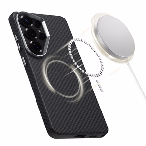 Tech-Protect Ion Carbon MagSafe Maciņš for Samsung Galaxy S26 Ultra - melns and sudraba