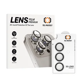 Grūdinātais stikls Tel Protect 3D objektīva aizsargstikls uz kameru Samsung Galaxy S25 caurspīdīgs (lēcas 3 gab.)