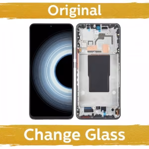 LCD Displejs saderīgs ar Xiaomi 12T ar rāmi / melns / (Atjaunots: Ķīna)