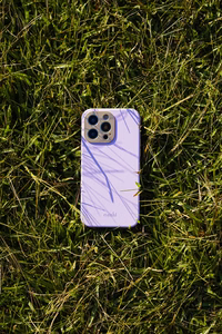 Moshi Napa vāciņš ierīcei iPhone 14 Plus, saderīgs ar MagSafe, no vegānās ādas, “Lavender Purple” krāsā