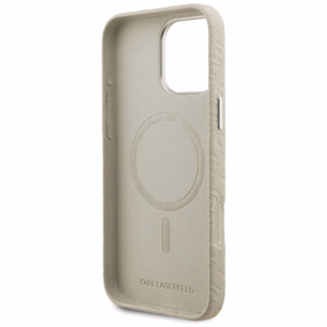 Karl Lagerfeld FW Stamped Karl MagSafe Maciņš iPhone 16 Pro Max - bēšs