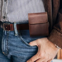 ROYAL Crazy Horse universāls horizontāls ādas jostas apvalks izmērs V SAMSUNG FLIP 1 / 2 / 3 / 4 / HUAWEI P50 Pocket / MOTOROLA RAZR 5G brūns