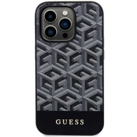 Guess GUHMP14XHGCFSEK iPhone 14 Pro Max 6.7" melns cietais apvalks GCube Stripes Magnētiskais
