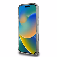 Guess IML Ziedu vainaga Magnētiskais viedtālruņa apvalks iPhone 16 Pro - melns