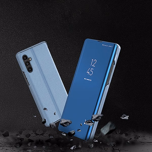 Viedtālruņa apvalks Clear View Case Samsung Galaxy A14 atverams apvalks zils