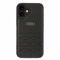 Audi Sintētiskās ādas iPhone 16 Plus 6.7" melns/melns cietais apvalks AU-TPUPCIP16M-GT/D2-BK