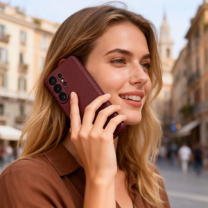 Tech-Protect Viedais Maks Maciņš for Samsung Galaxy S26 Ultra - bordo