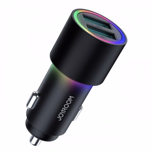 Automašīnas lādētājs Joyroom JR-CL10, melns, 2x USB, 24W