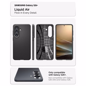 SPIGEN futrālis LIQUID AIR priekš SAMSUNG S26 Plus matēts melns