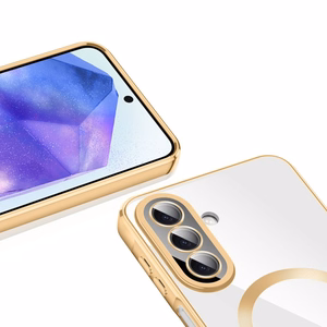 Tech-Protect MagFlex MagSafe maciņš Samsung Galaxy A27 5G, caurspīdīgs zeltains