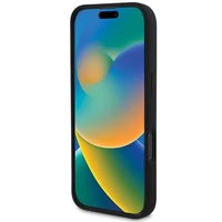 DKNY Silikona baltais drukāts logotips magnētiskais iPhone 16 Pro viedtālruņa apvalks - melns