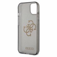 Guess GUHCP13SPCUGL4GBK iPhone 13 mini 5.4" melns cietais apvalks Spīguļu 4G Liels Logotips