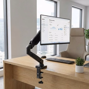 Maclean MC-860 monitor mount / stand 68.6 cm (27") melns Desk