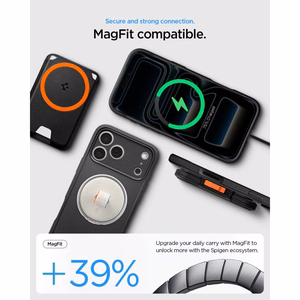 Spigen Rugged Armor MagSafe maciņš modelim iPhone 18 Pro / 17 Pro – krāsa: matēta melna