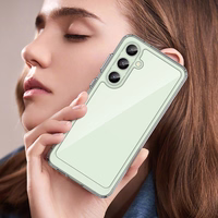 Kosmosa viedtālruņa apvalks ar gēla rāmi Samsung Galaxy S24 FE - caurspīdīgs