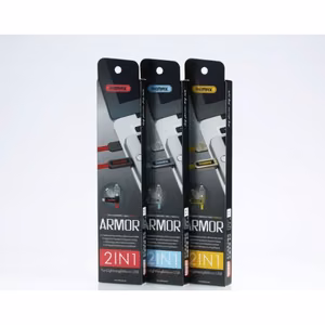USB Cable Remax "Armor" RC-067 Red 2in1 "MicroUSB / Lightning" 100cm