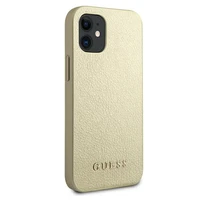 Guess GUHCP12SIGLGO iPhone 12 mini 5.4" zelta/zelta cietais apvalks Iridescent
