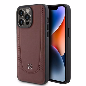 Mercedes MEHCP15LARMRE iPhone 15 Pro 6.1" sarkans/sarkans cietais apvalks Ādas Urban Bengale