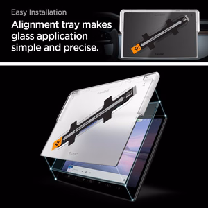 Spigen Glas.tR EZ Fit aizsargstikls Tesla Model X 2022 / Model S 2021 - melns