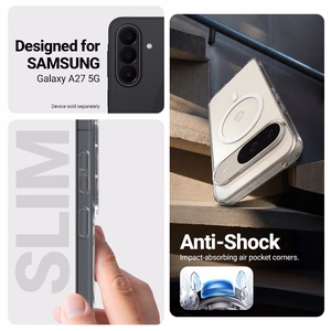 Crong Hybrid Clear Magnetic MagSafe vāciņš ierīcei Samsung Galaxy A27 5G, caurspīdīgs
