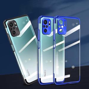 Clear Color Case Gel TPU elektroplātes rāmja vāks Xiaomi Redmi Note 10 5G / Poco M3 Pro melns