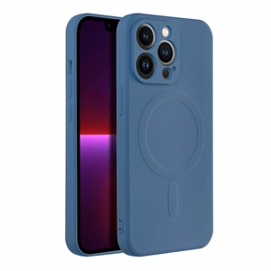 SILICONE MAG COVER viedtālruņa apvalks, saderīgs ar MagSafe, IPHONE 13 Pro zils