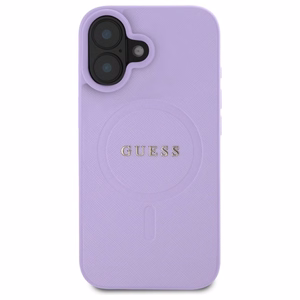 Guess Saffiano Magnētiskais Viedtālruņa apvalks iPhone 16 - violets