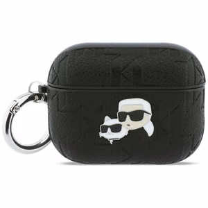 Karl Lagerfeld Monogram Karl & Choupette Head Case for AirPods Pro 3 - Black