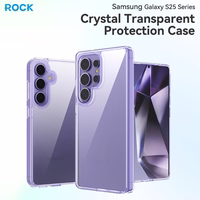Rock Crystal Transparent Series Magnētiskais viedtālruņa apvalks Samsung Galaxy S25 pelēks