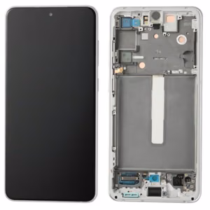 LCD screen Samsung G990 S21 FE 5G ar touch screen un frame Balts original (service pack)