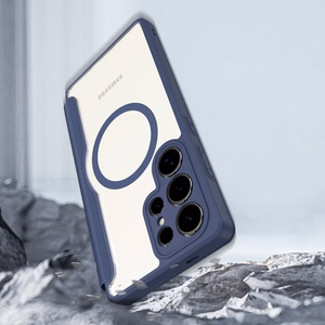 Viedtālruņa apvalks Dux Ducis Skin X Pro Samsung Galaxy S25 Ultra ar MagSafe un maku - zils