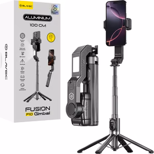 Blavec pašbildes nūja alumīnija Fusion P-10 gimbal statīvs + tālvadības pults 1 metrs (SSFP10G-TRB10) melns