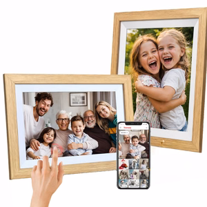 Wozinsky WRC-32 10.1 collu digitālais foto rāmis ar Frameo lietotni, 32GB - gaiši brūna
