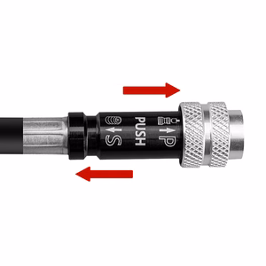 Rockbros SMART-B 150 PSI mini velosipēda pumpis Presta un Schrader ventiļiem – krāsa: melna