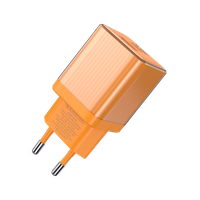 JELLICO sienas lādētājs EU55 GaN PD 33W 1xUSB-C + 1xUSB QC3.0 Oranžs