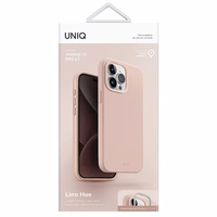 Uniq Lino Hue Magnētiskais uzlādes viedtālruņa apvalks iPhone 15 Pro Max - rozā
