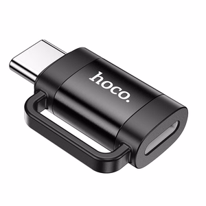 Adapteris OTG USB C uz Lightning Hoco 3A UA31E melns
