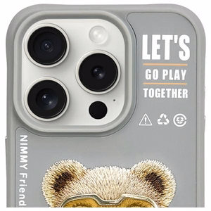 NIMMY case COOL&CUTE 2.0 Bear for IPHONE 15 Pro Max gray